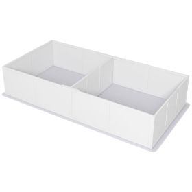 PawHut Whelping Box for Puppies and Dogs w/ Waterproof Pee Pad & Adjustable Door for Large, Medium, Small Dogs,96" x 47" x 19"