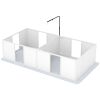 PawHut Whelping Box for Dogs w/ Retractable Light Stand, Waterproof Pee Pad & Adjustable Height Door for Medium Breed Dogs