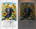 NEW Curly-Coated Retriever in Sunflowers Ceramic Night Light Compact, UL-Certified, Ideal for Bedroom, Bathroom, Nursery, Hallway, Kitchen, 6x4x3