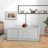 PawHut Whelping Box for Puppies Birth with Pee Pad, Pig Rail, Adjustable Door, for Small Medium Large All Breed Dogs, 49" x 48"