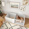 PawHut Dog Whelping Box w/ Waterproof Pee Pad & Adjustable Door for Small, Medium & Large Breed Dogs, 65" x 31.5"