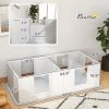 PawHut 2 Room Whelping Box for Dogs, 65" Puppy Whelping Pen with Clear Panels & Adjustable Entrance, for Small Dogs